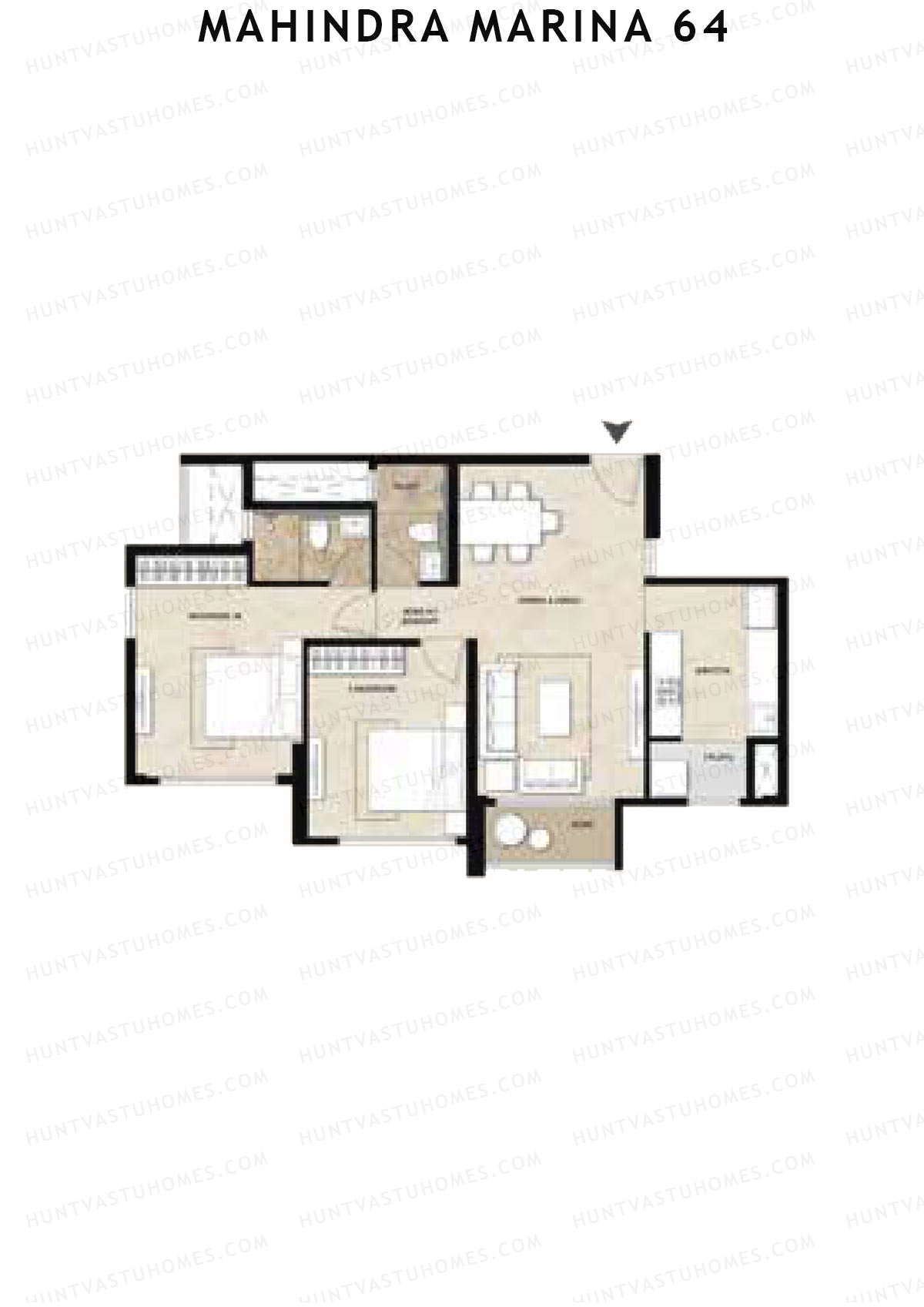 Mahindra Marina 64 Tower G Unit 4 Floor Plan