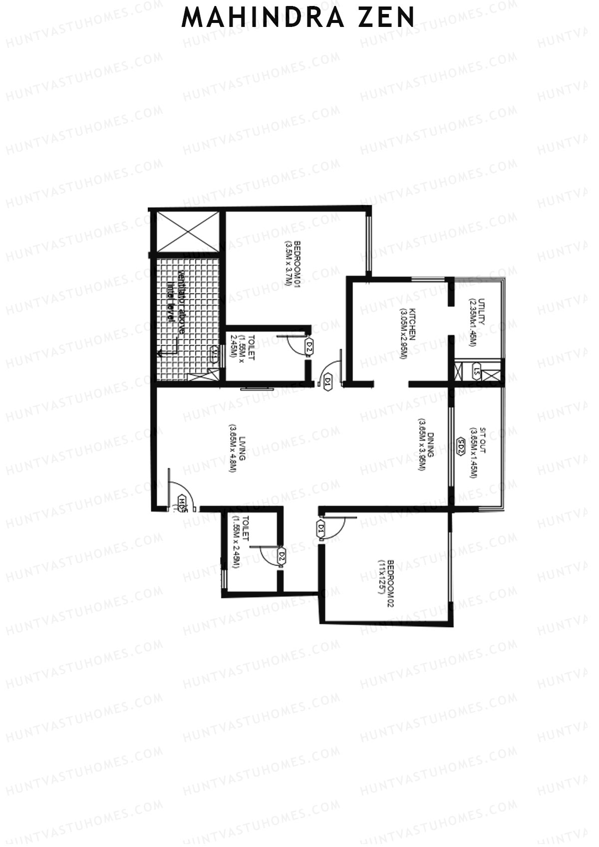 Mahindra Zen Tower A Unit 4 Floor Plan