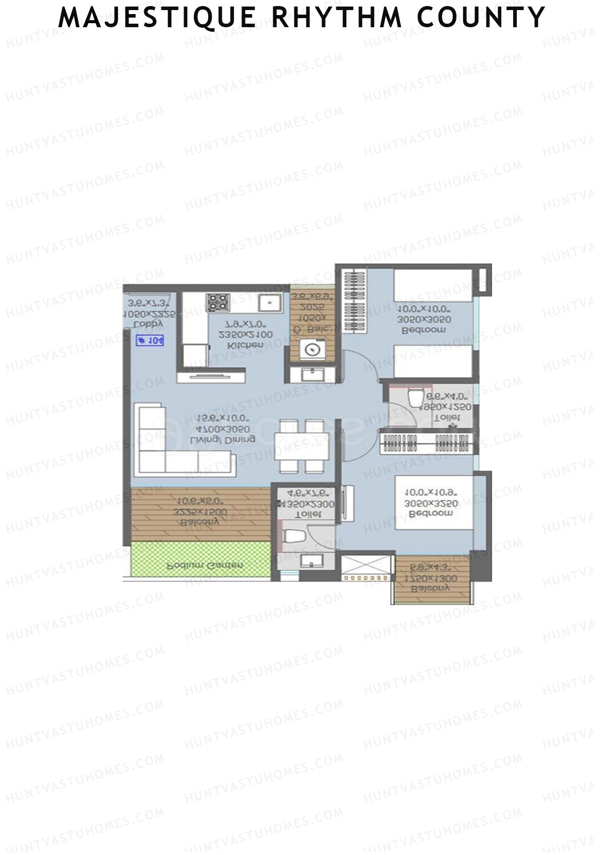 Majestique Rhythm County Tower A1 Unit 5  Floor Plan