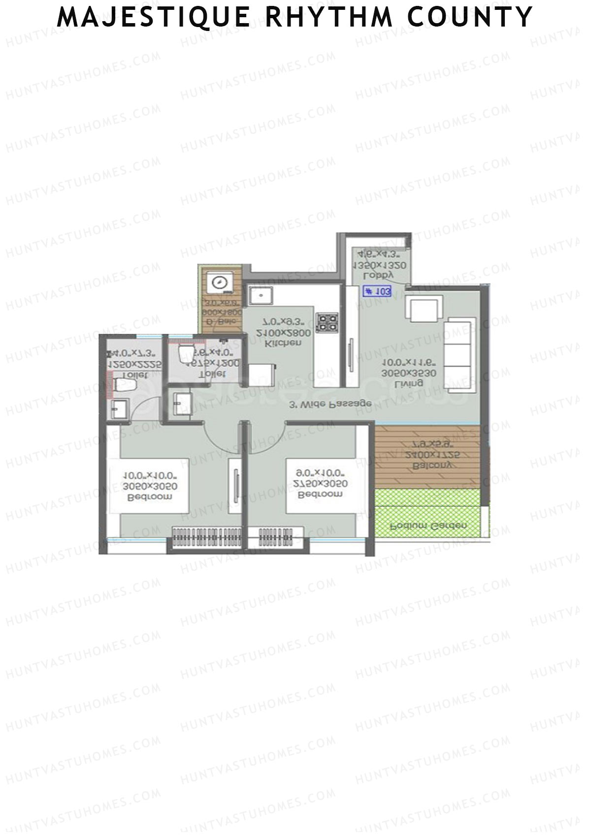 Majestique Rhythm County Tower A1 Unit 6  Floor Plan