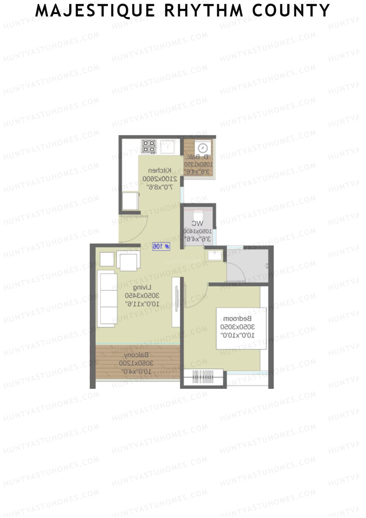 Majestique Rhythm County Tower A2 Unit 5  Floor Plan