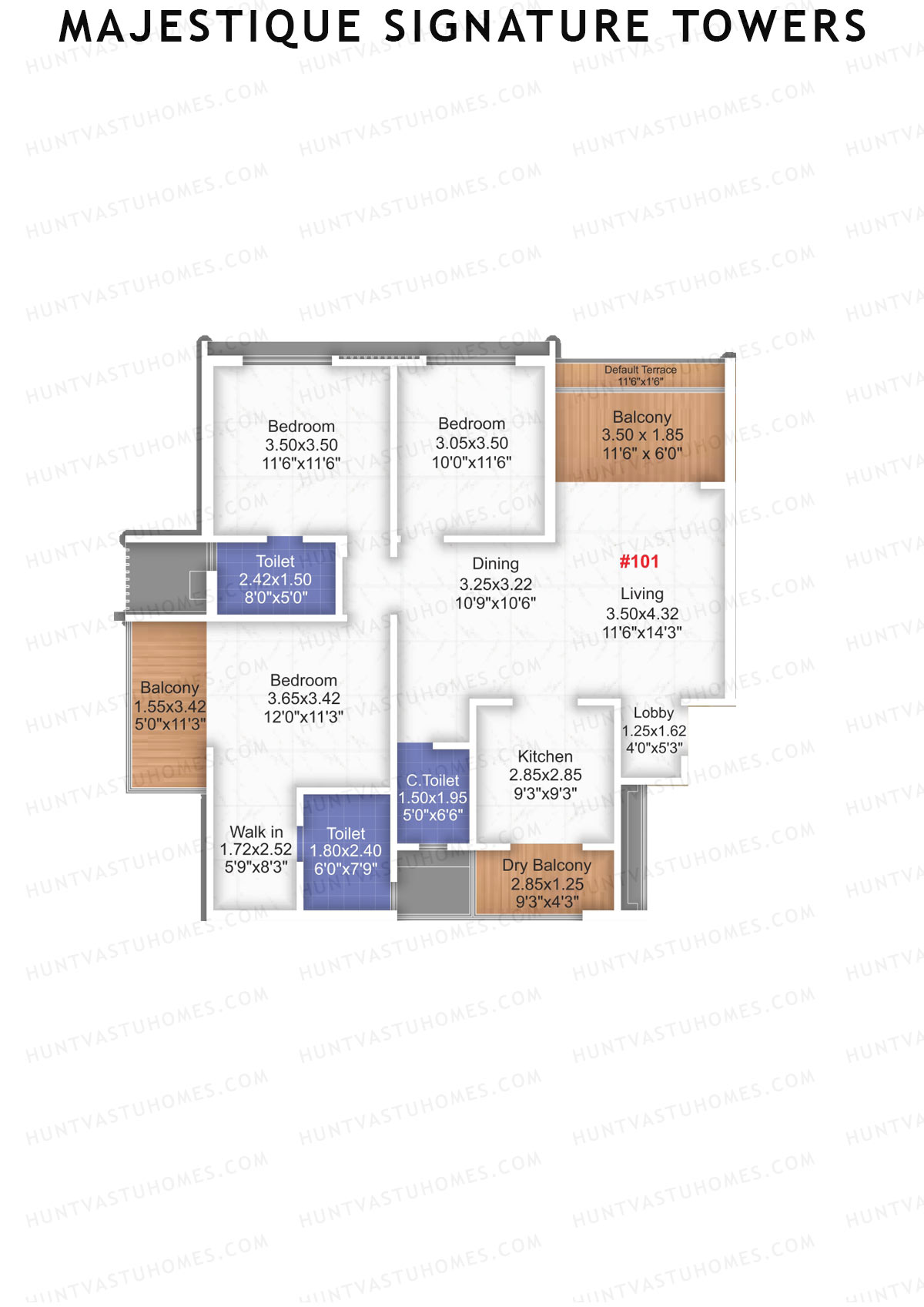 Majestique Signature Towers Wing A1 Unit 1 Floor Plan