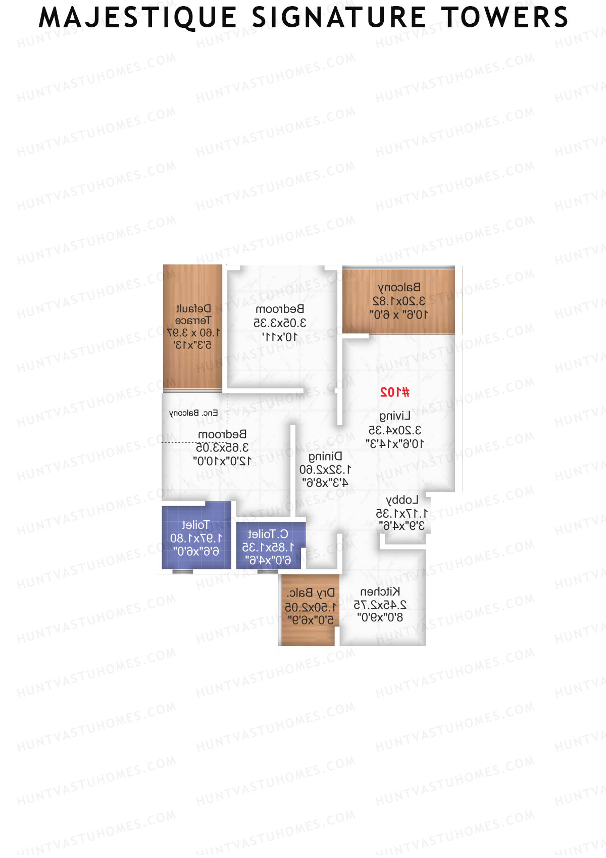 Majestique Signature Towers Wing A1 Unit 3 Floor Plan