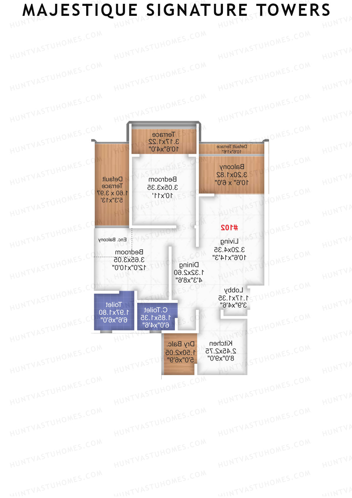 Majestique Signature Towers Wing A1 Unit 3 Floor Plan