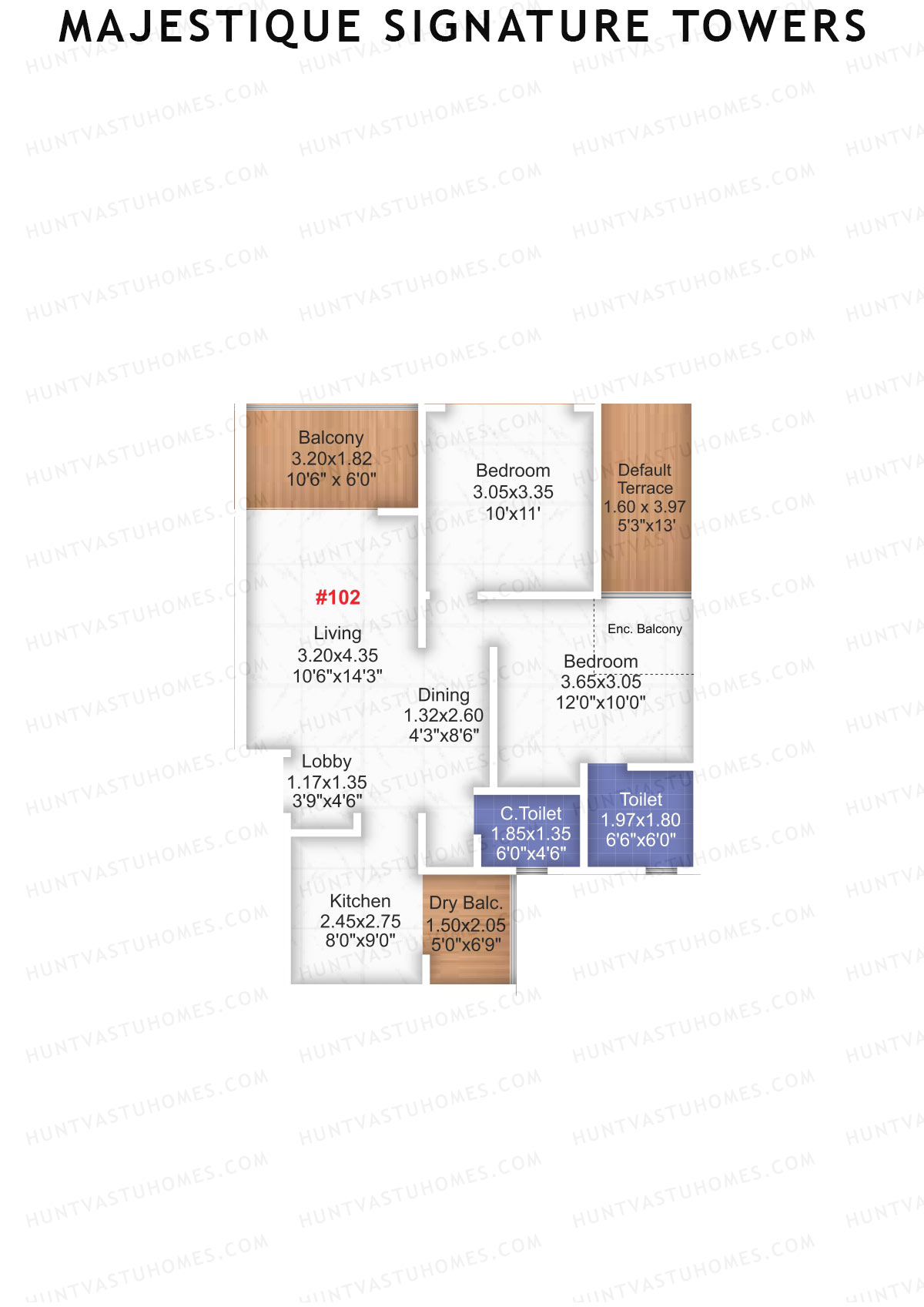 Majestique Signature Towers Wing A1 Unit 4 Floor Plan