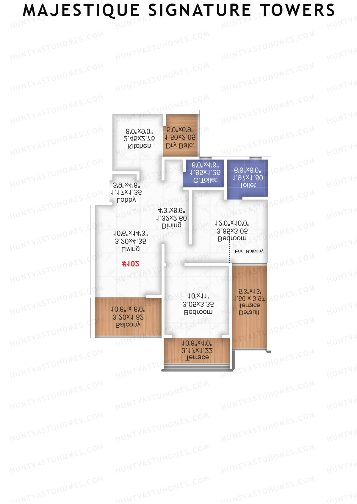 Majestique Signature Towers Wing A1 Unit 5 Floor Plan