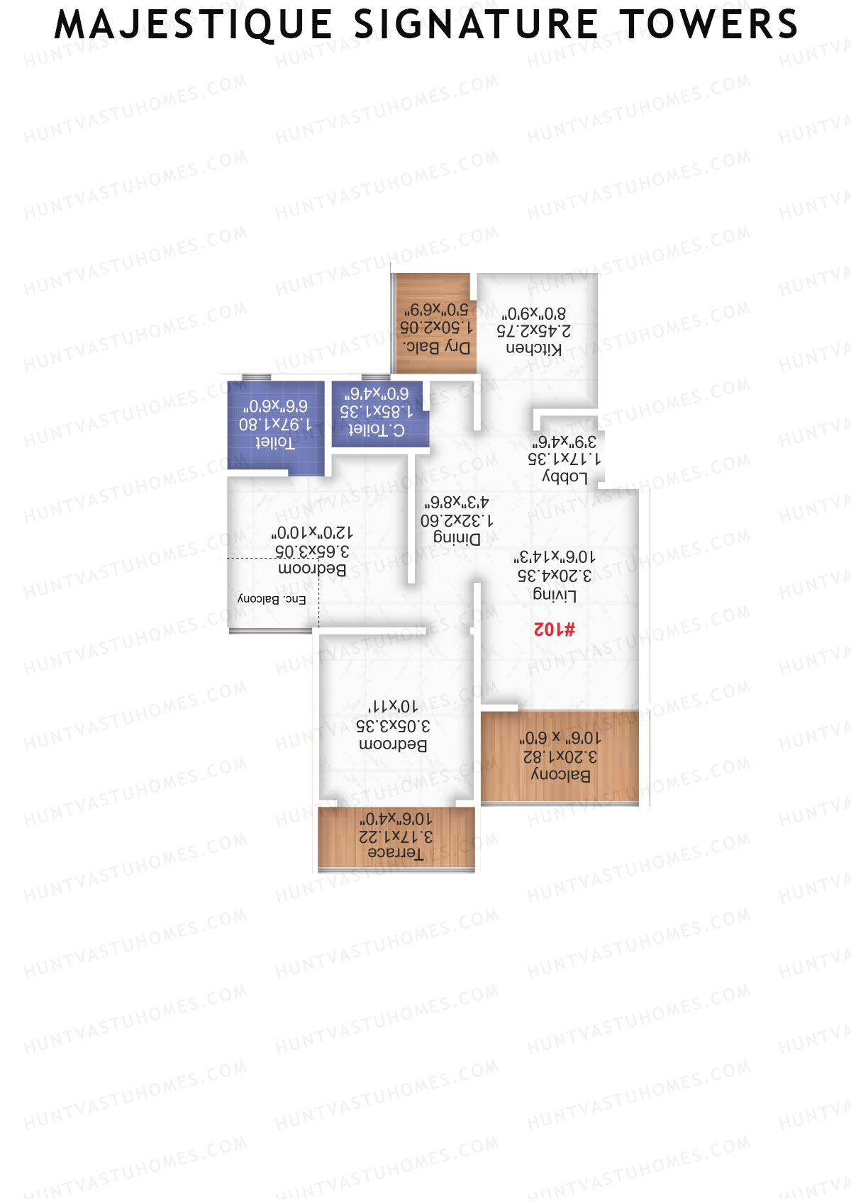 Majestique Signature Towers Wing A1 Unit 6 Floor Plan