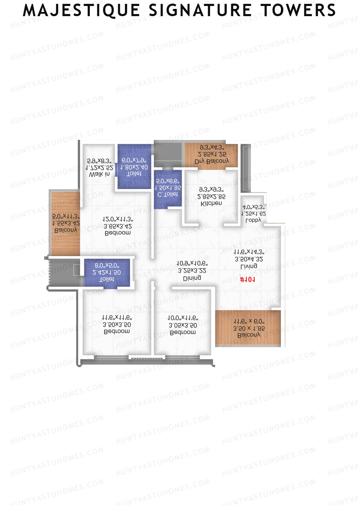 Majestique Signature Towers Wing A1 Unit 8 Floor Plan