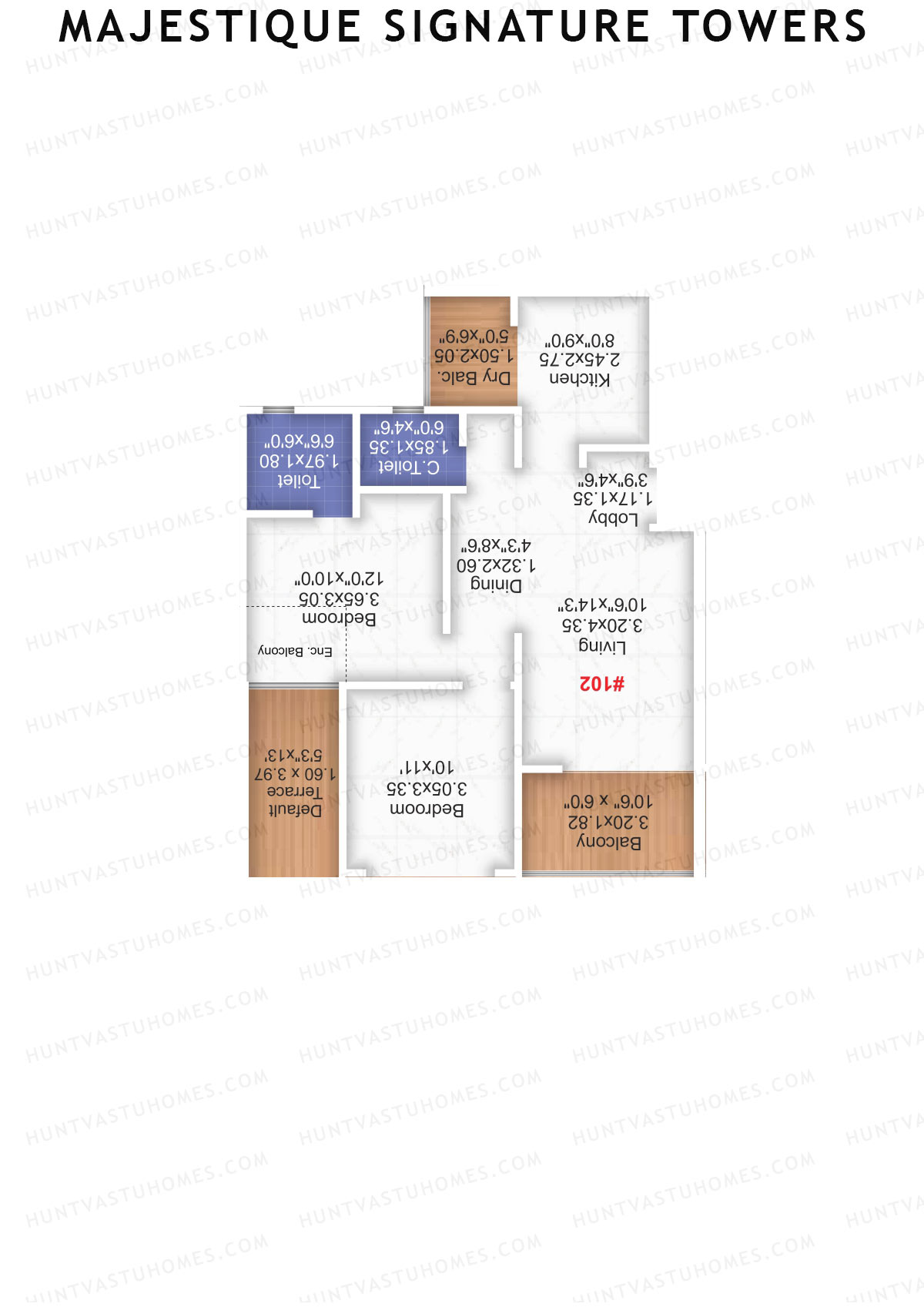 Majestique Signature Towers Wing A2 Unit 4 Floor Plan