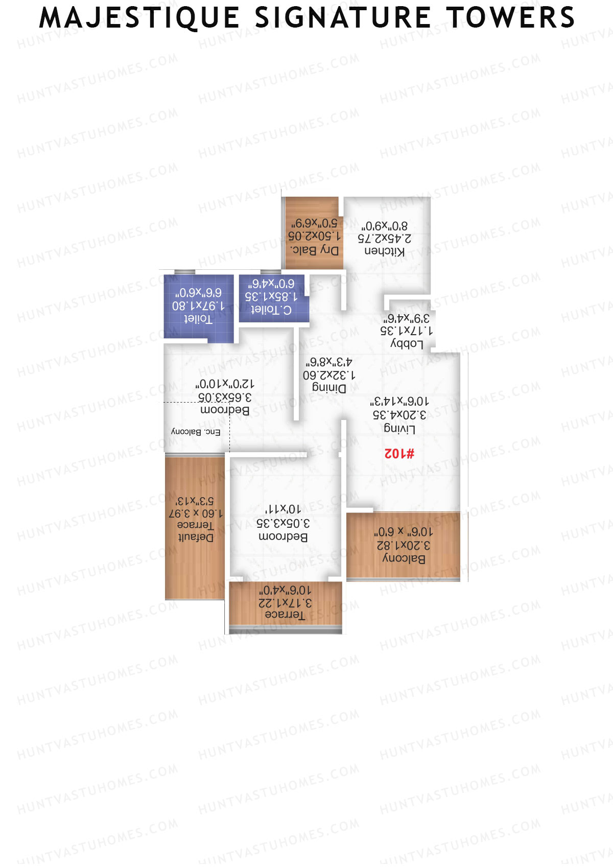 Majestique Signature Towers Wing A2 Unit 4 Floor Plan