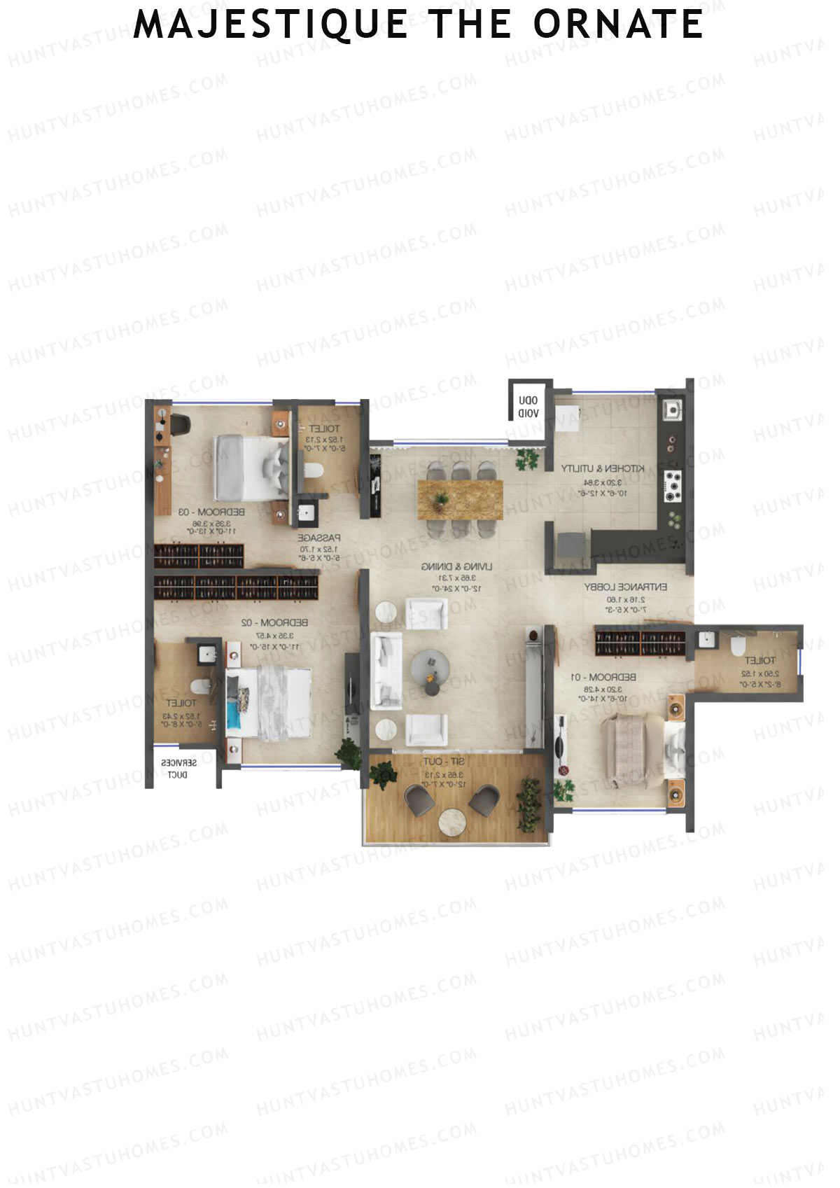 Majestique The Ornate Tower A Unit 5 Floor Plan