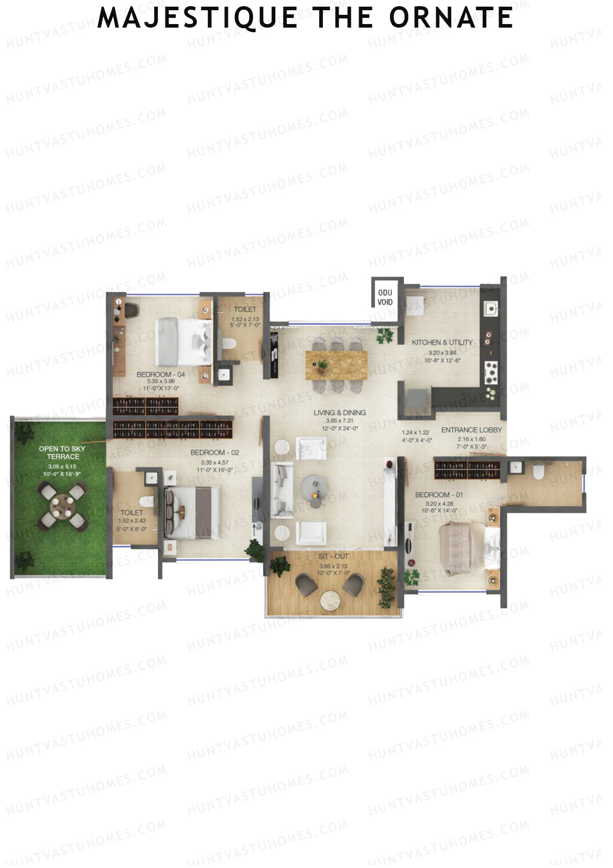Majestique The Ornate Tower A Unit 5 Floor Plan
