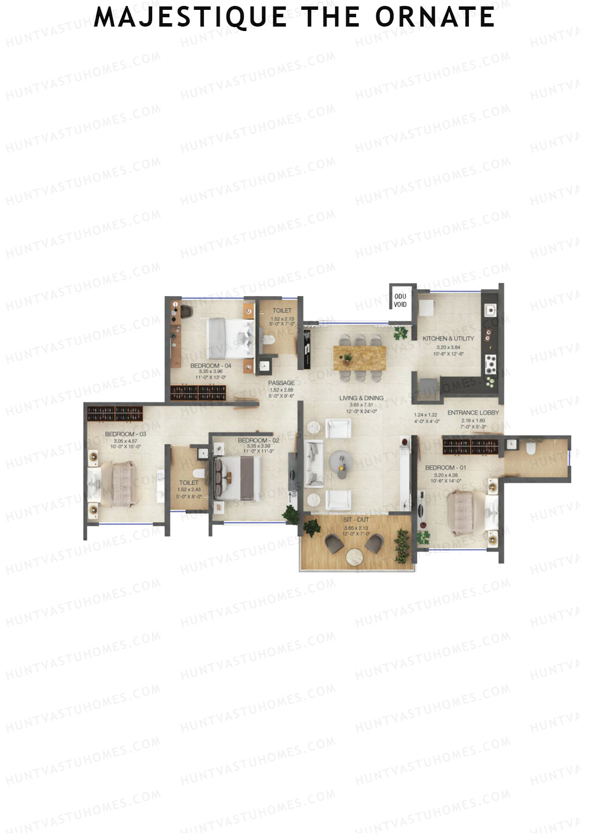 Majestique The Ornate Tower A Unit 5 Floor Plan