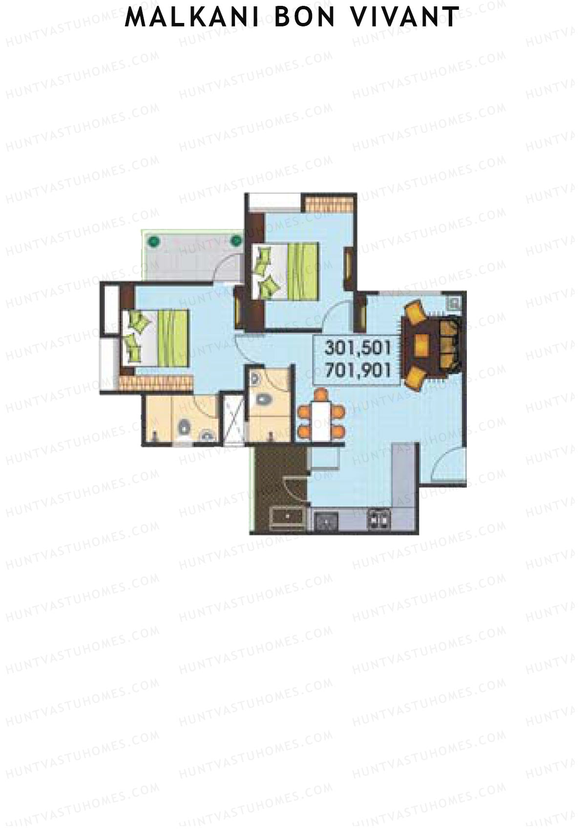 Malkani Bon Vivant Wing A Unit 1 Floor Plan