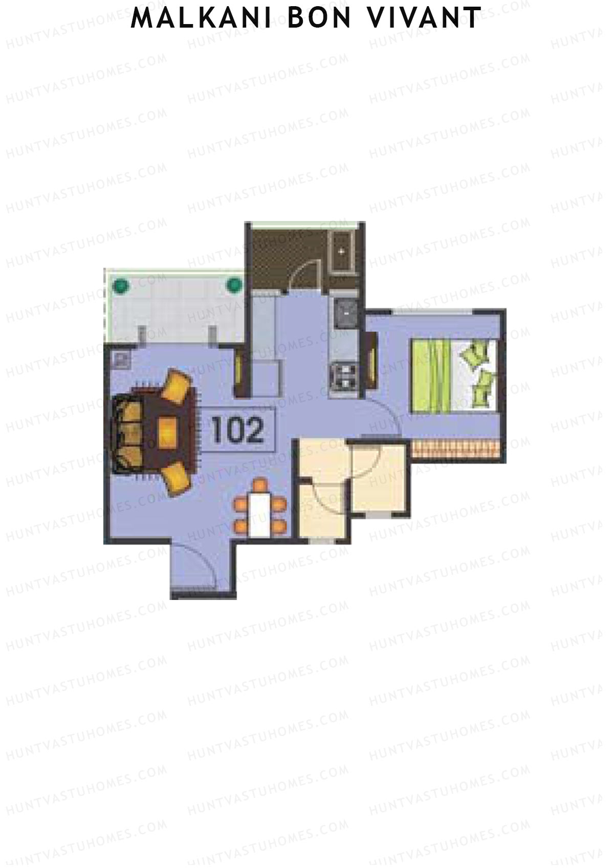 Malkani Bon Vivant Wing A Unit 2 Floor Plan
