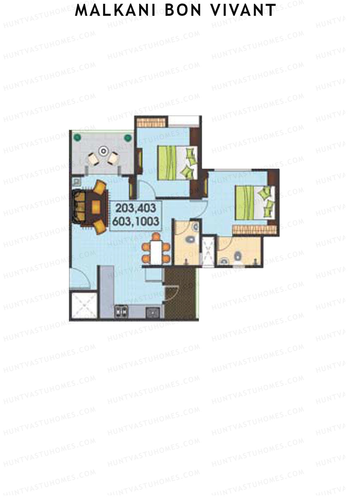 Malkani Bon Vivant Wing A Unit 3 Floor Plan