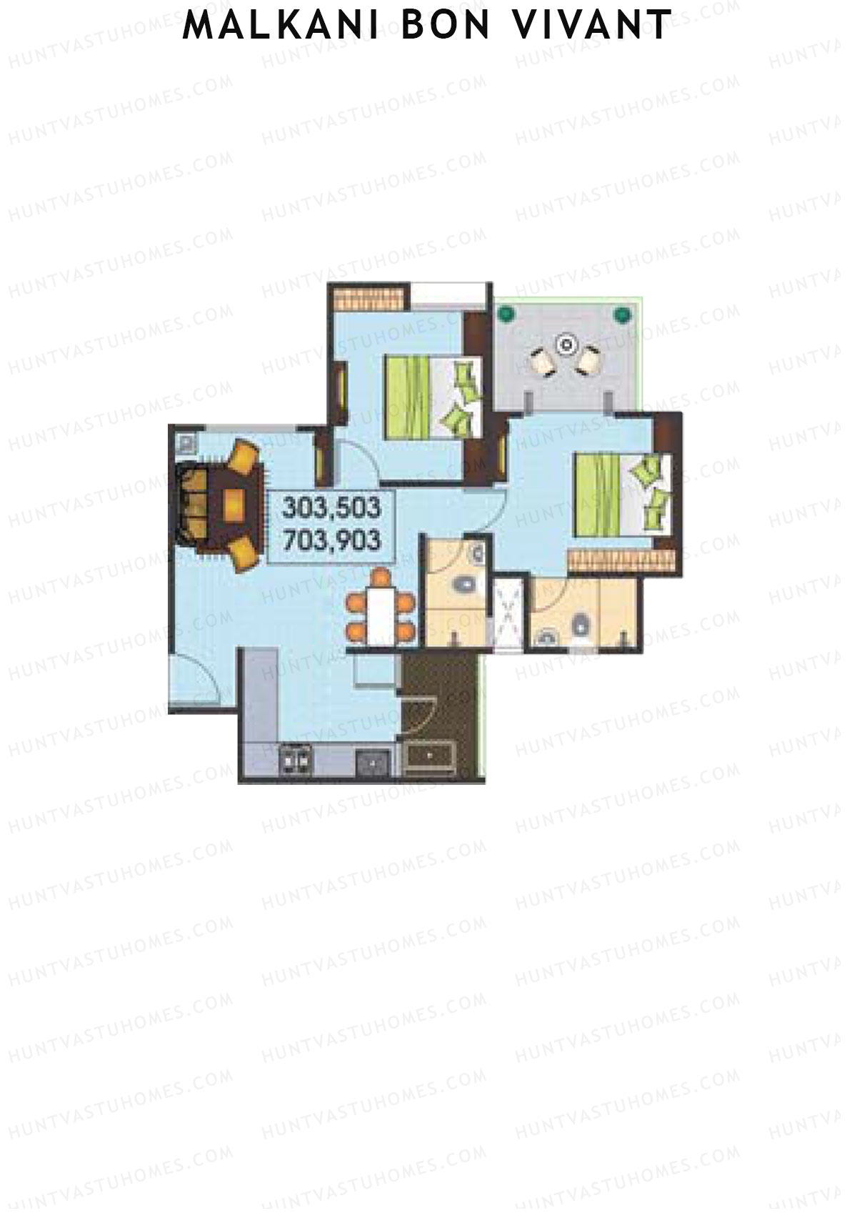 Malkani Bon Vivant Wing A Unit 3 Floor Plan