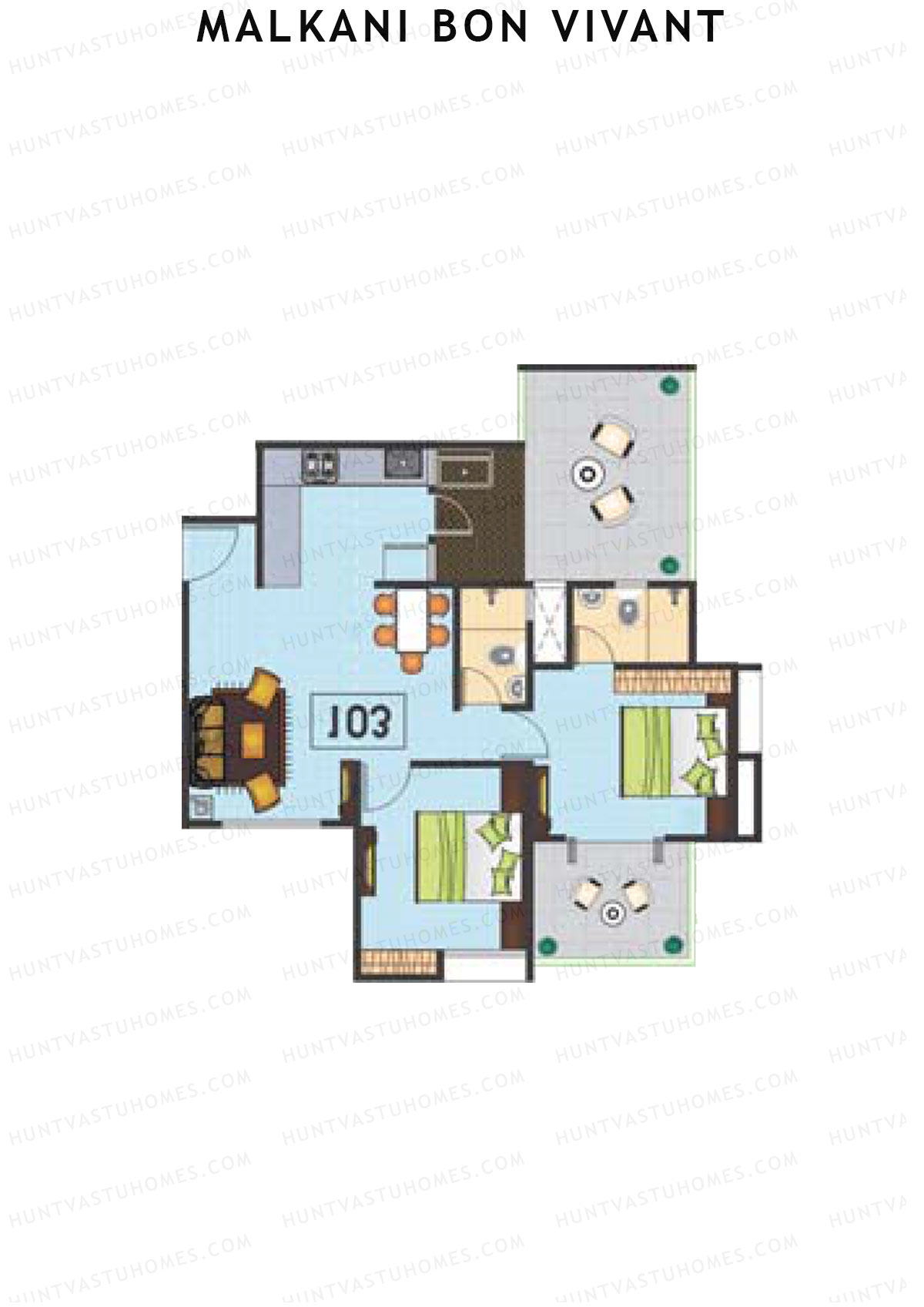 Malkani Bon Vivant Wing A Unit 4 Floor Plan