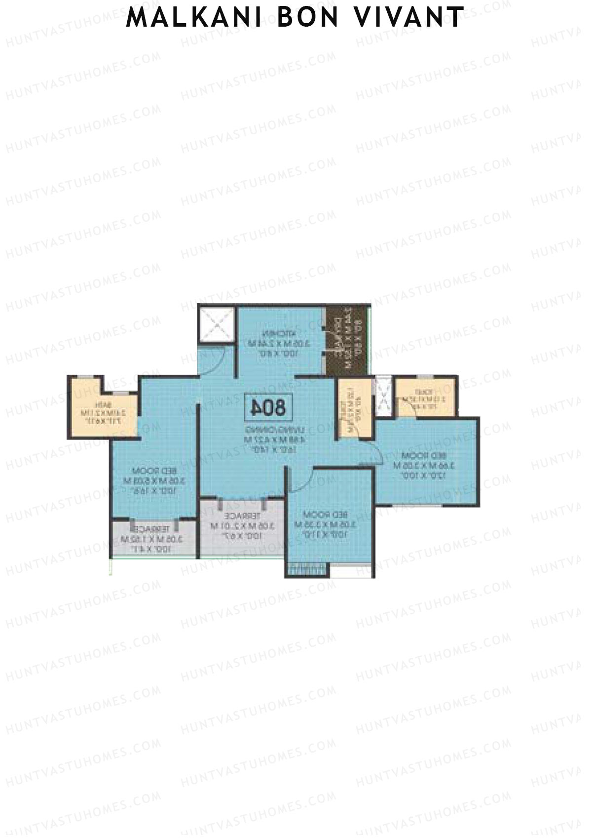 Malkani Bon Vivant Wing A Unit 4 Floor Plan
