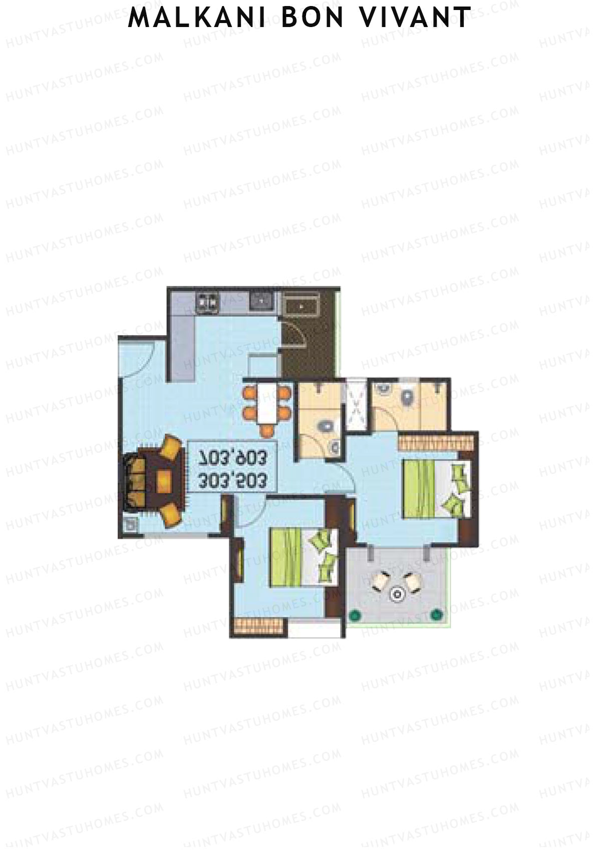 Malkani Bon Vivant Wing A Unit 4 Floor Plan