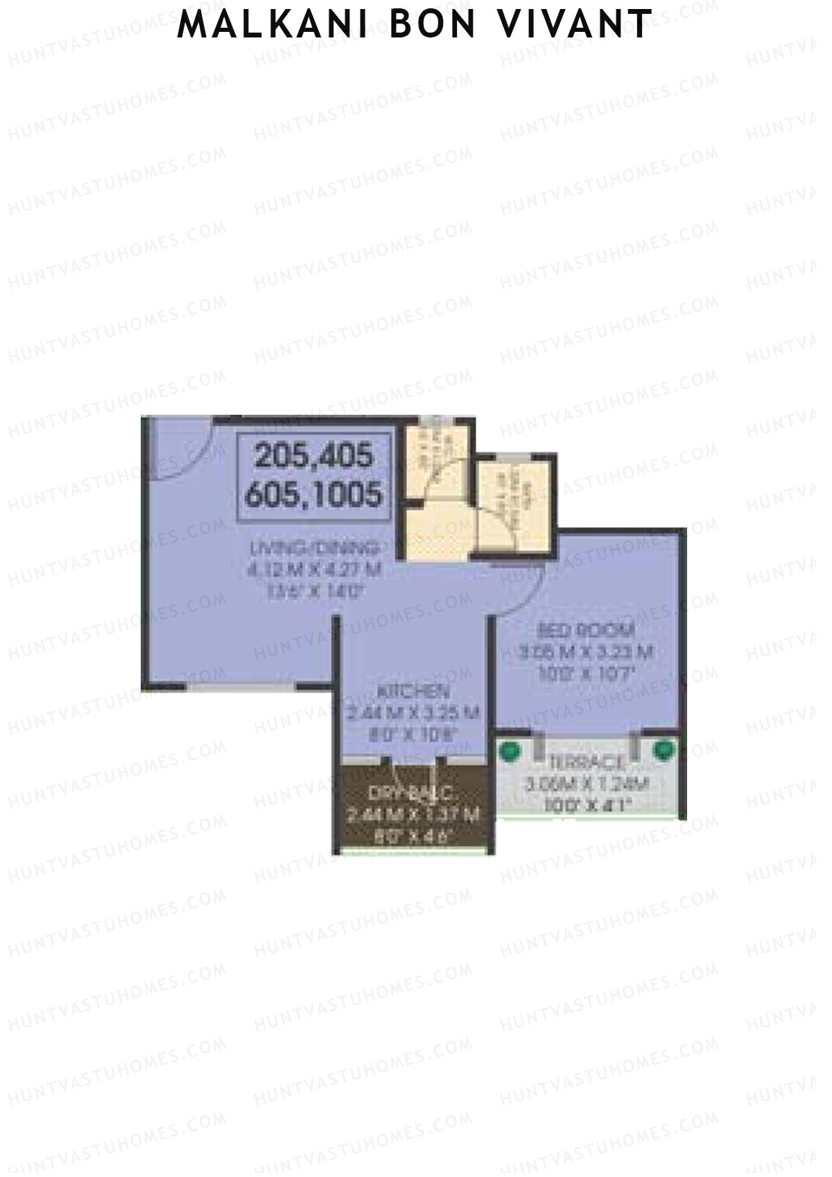 Malkani Bon Vivant Wing A Unit 5 Floor Plan
