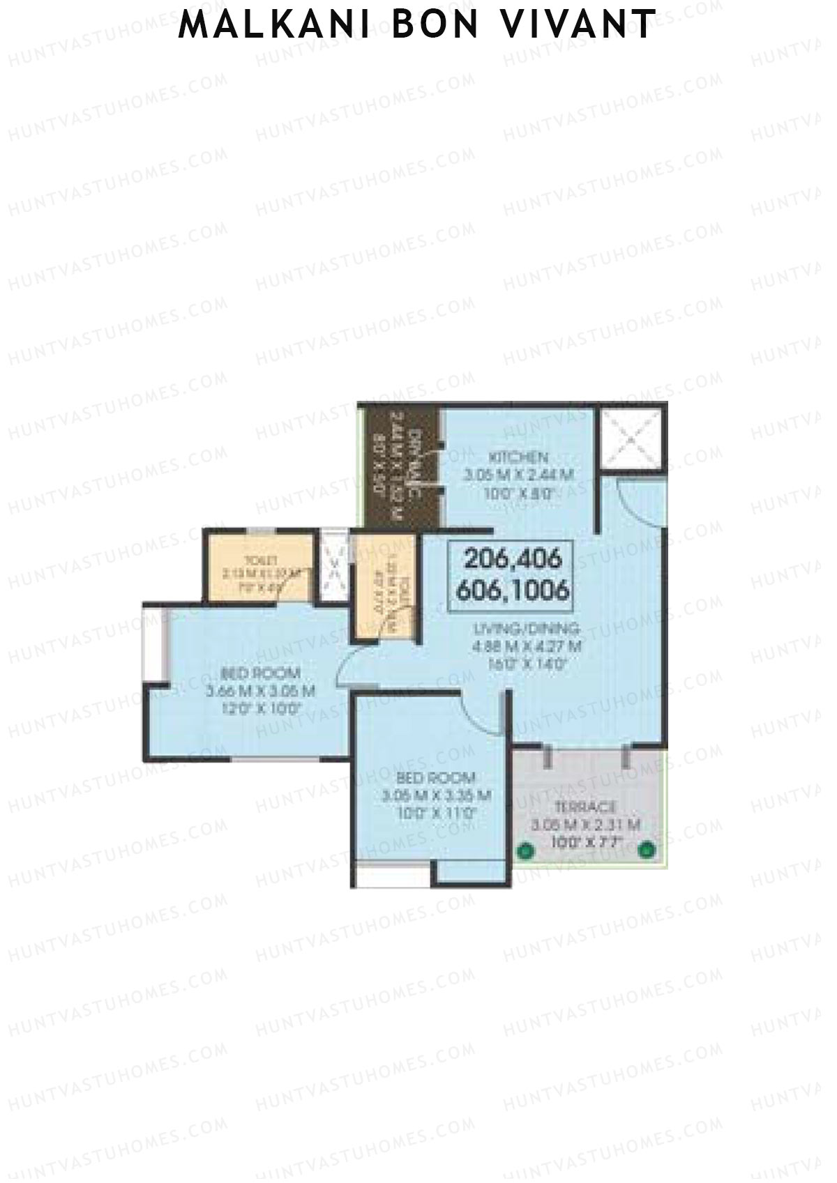 Malkani Bon Vivant Wing A Unit 6 Floor Plan