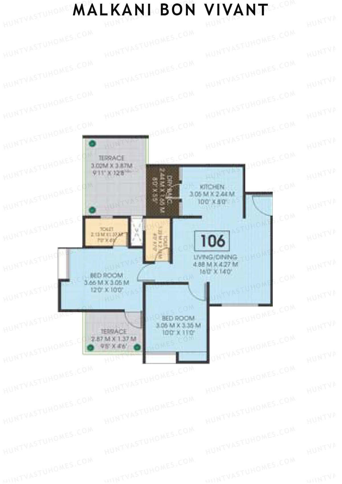 Malkani Bon Vivant Wing A Unit 6 Floor Plan