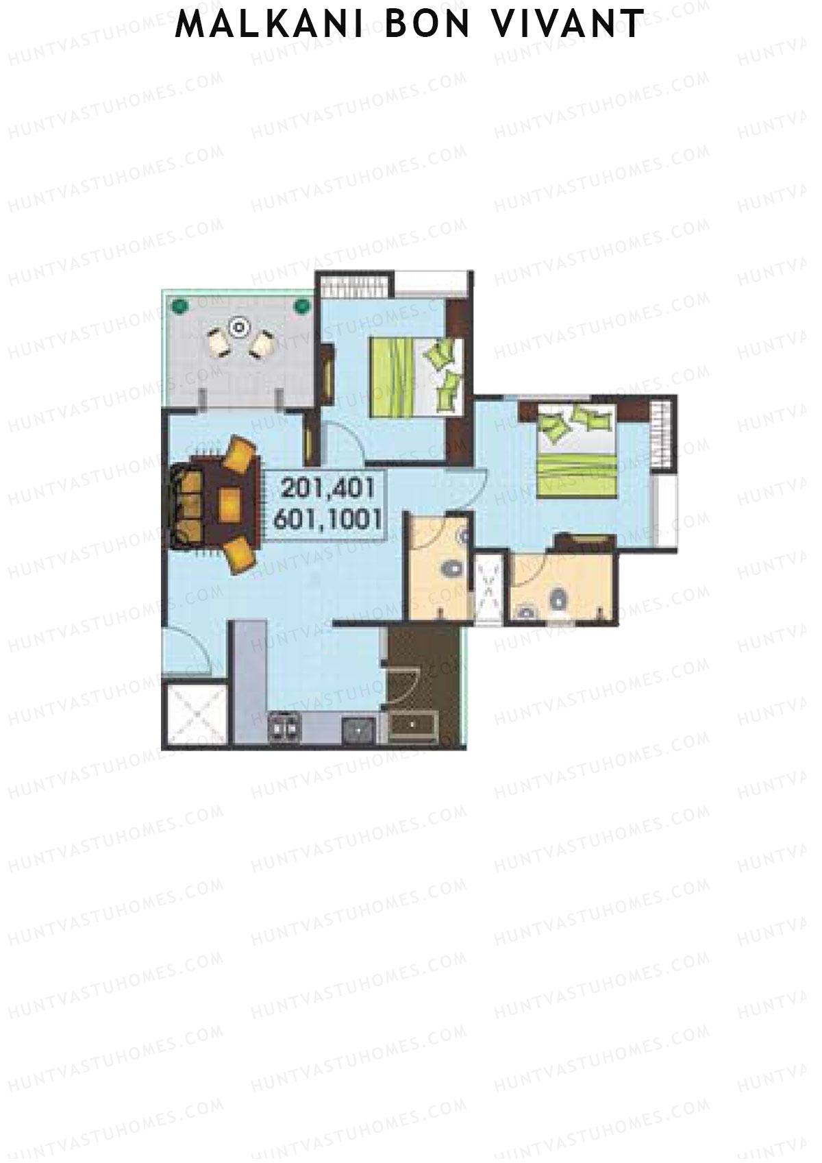 Malkani Bon Vivant Wing B Unit 1 Floor Plan