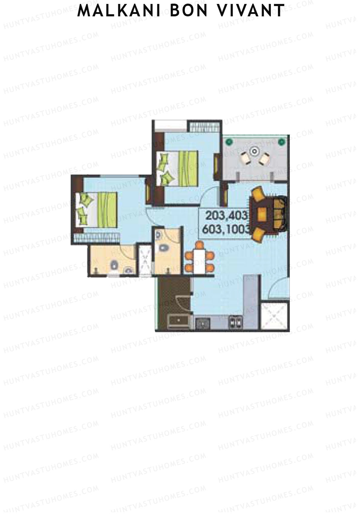 Malkani Bon Vivant Wing B Unit 3 Floor Plan