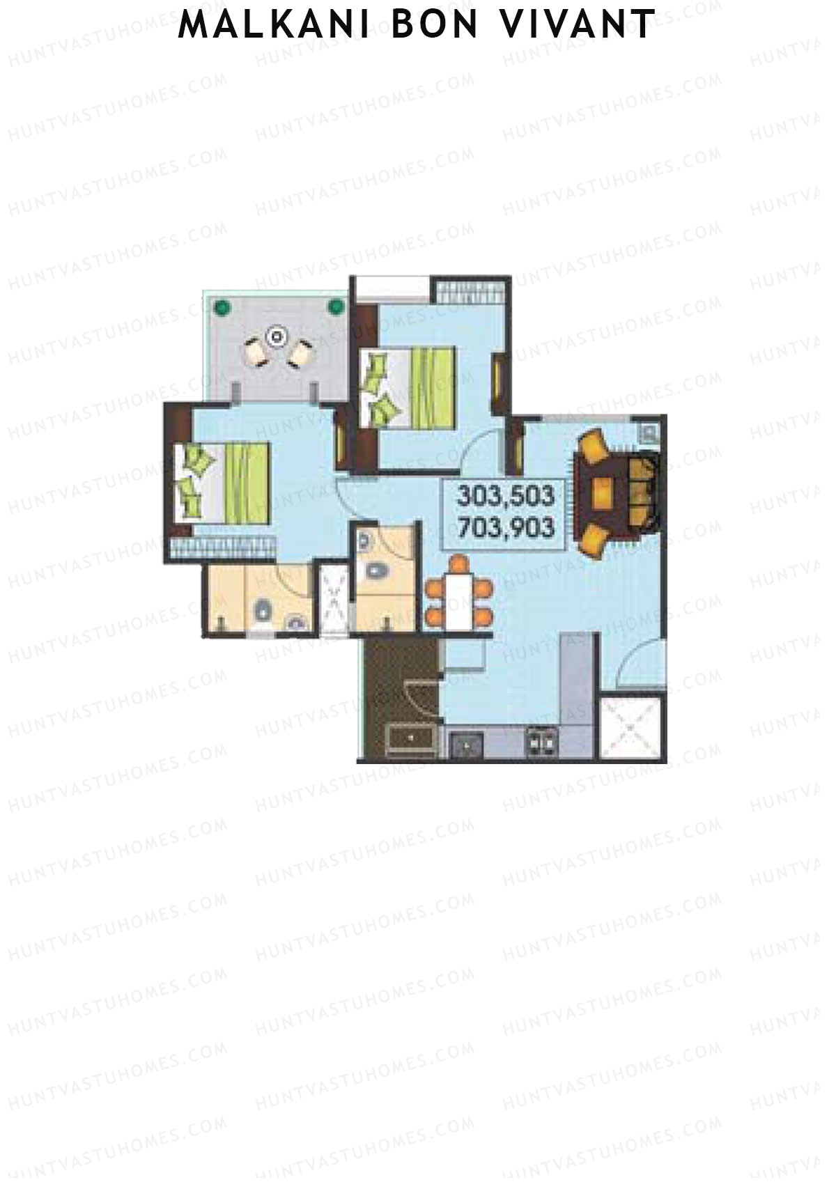 Malkani Bon Vivant Wing B Unit 3 Floor Plan