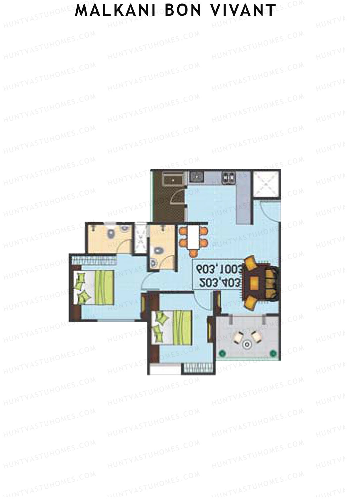 Malkani Bon Vivant Wing B Unit 4 Floor Plan
