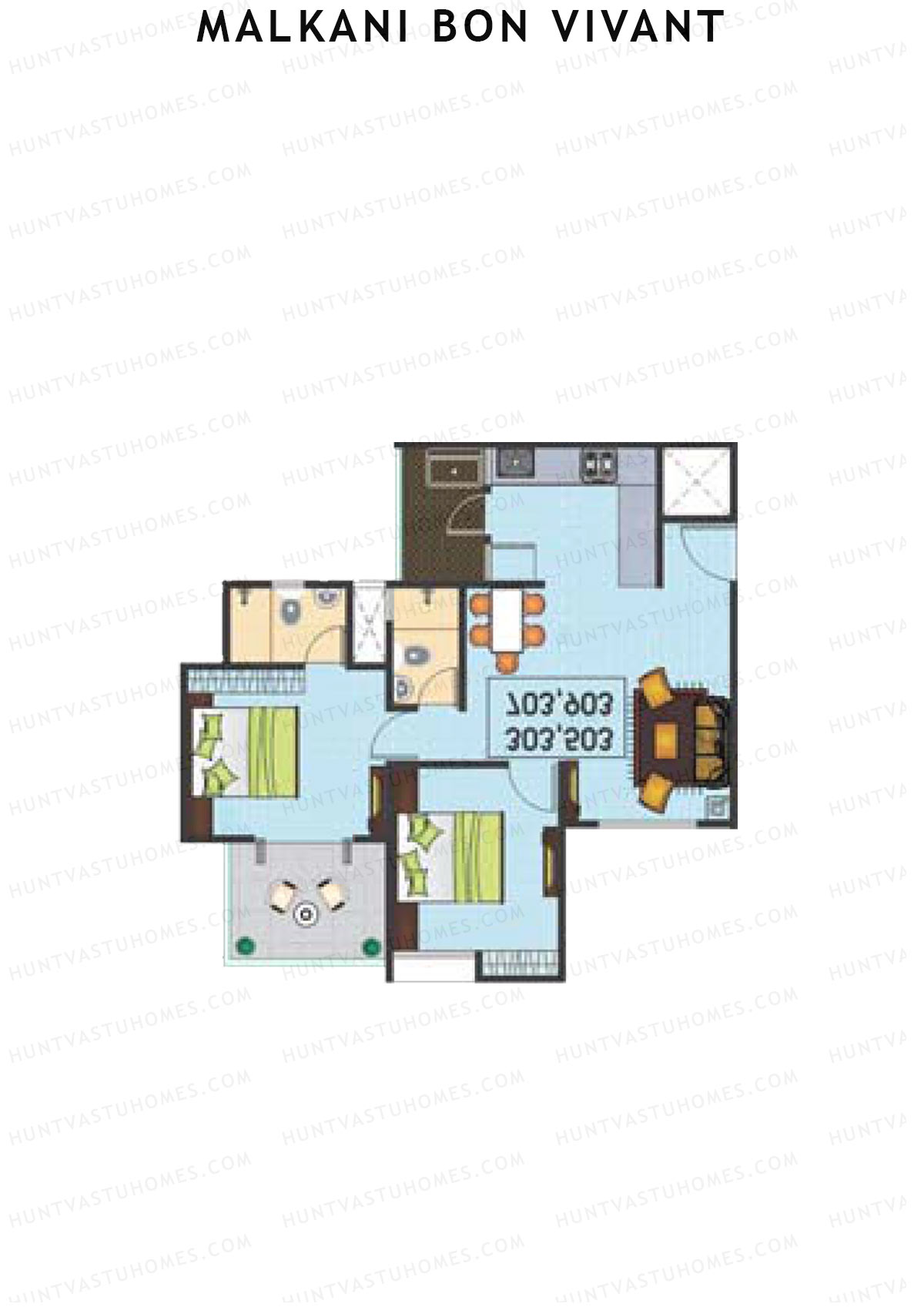 Malkani Bon Vivant Wing B Unit 4 Floor Plan