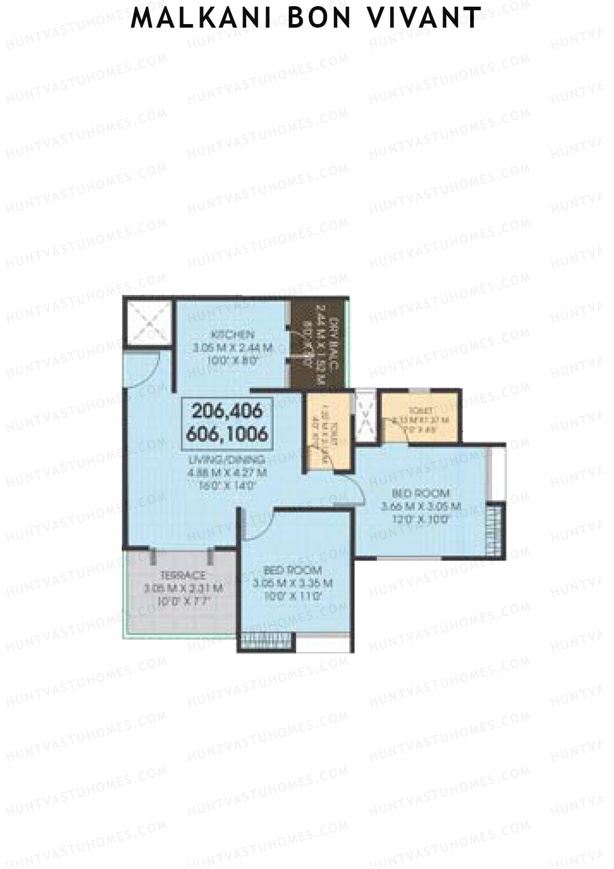 Malkani Bon Vivant Wing B Unit 6 Floor Plan