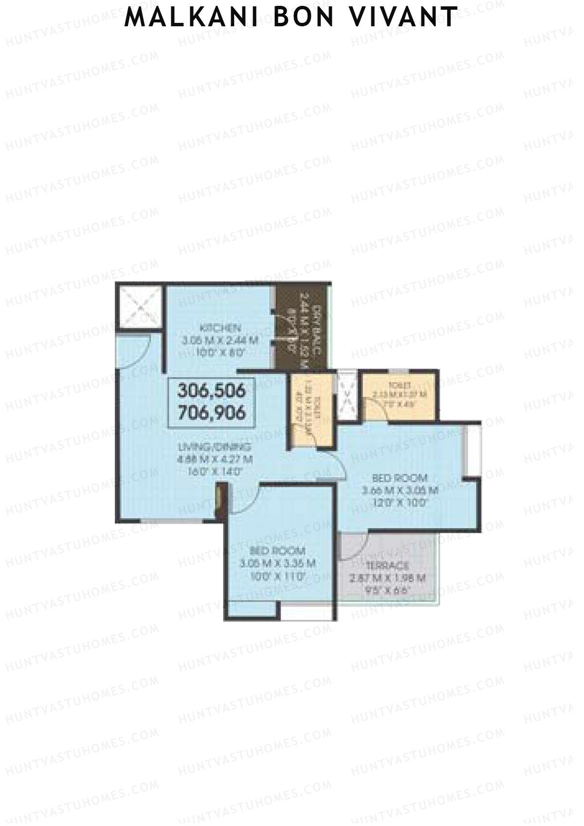 Malkani Bon Vivant Wing B Unit 6 Floor Plan