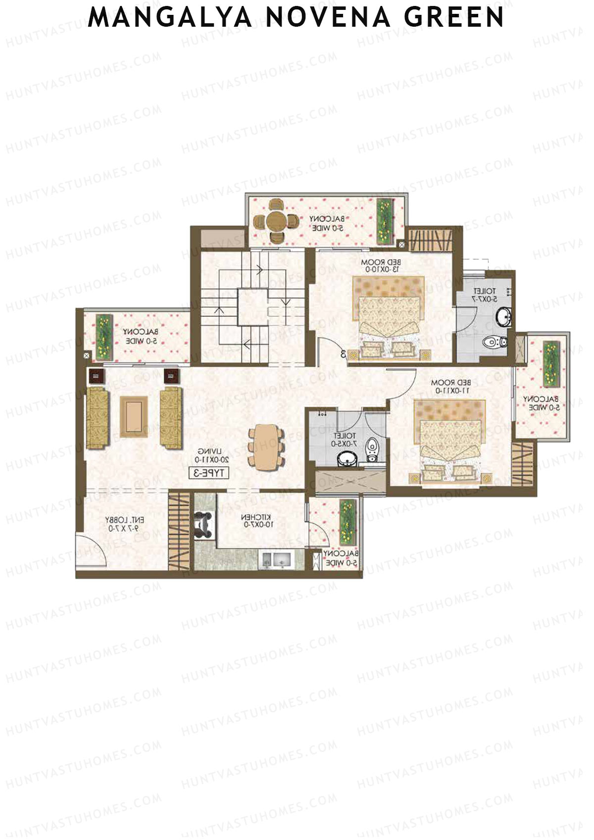 Mangalya Novena Green Tower 1 Unit 2 (Duplex ) Floor Plan