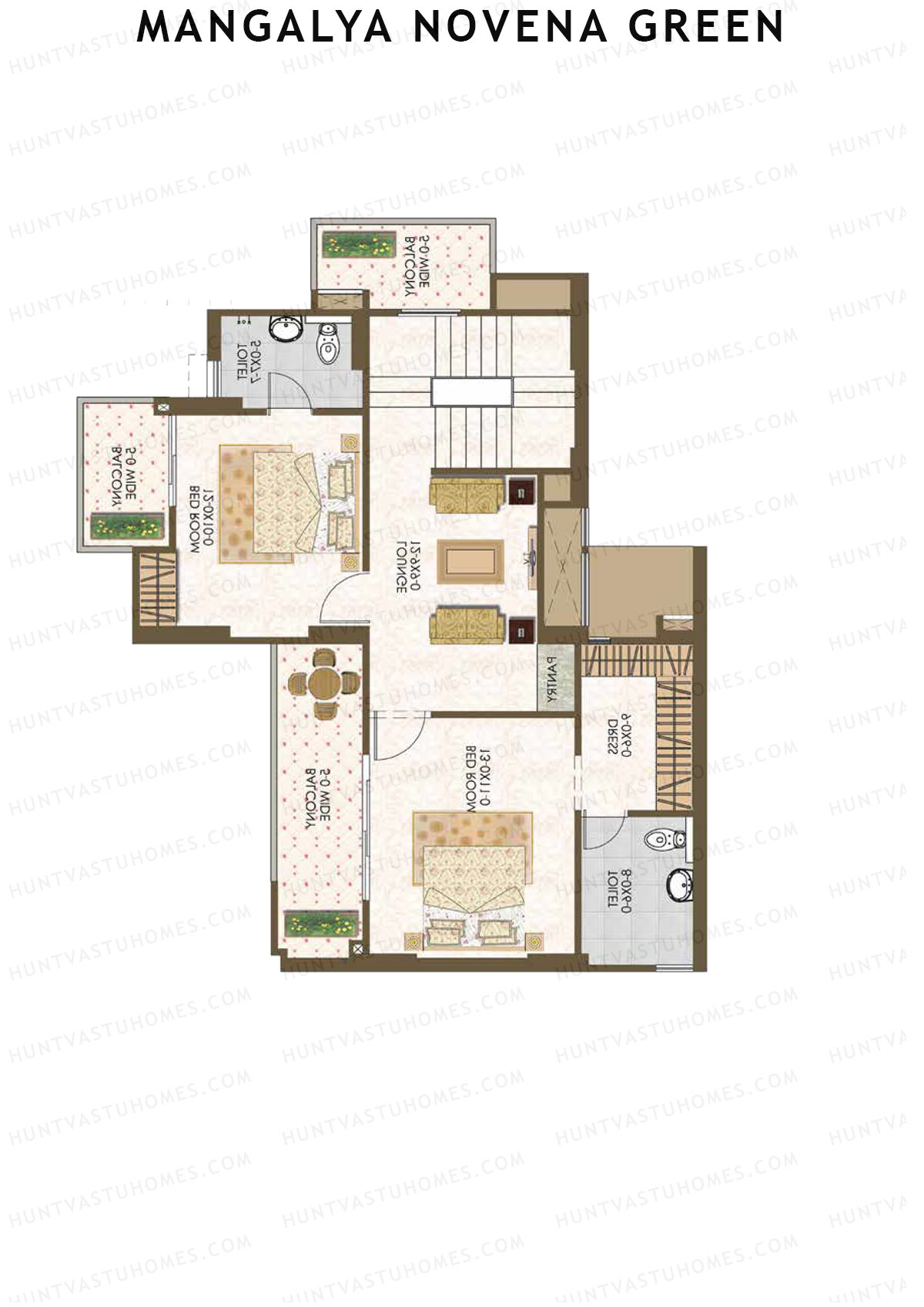 Mangalya Novena Green Tower 1 Unit 4 (Duplex ) Floor Plan
