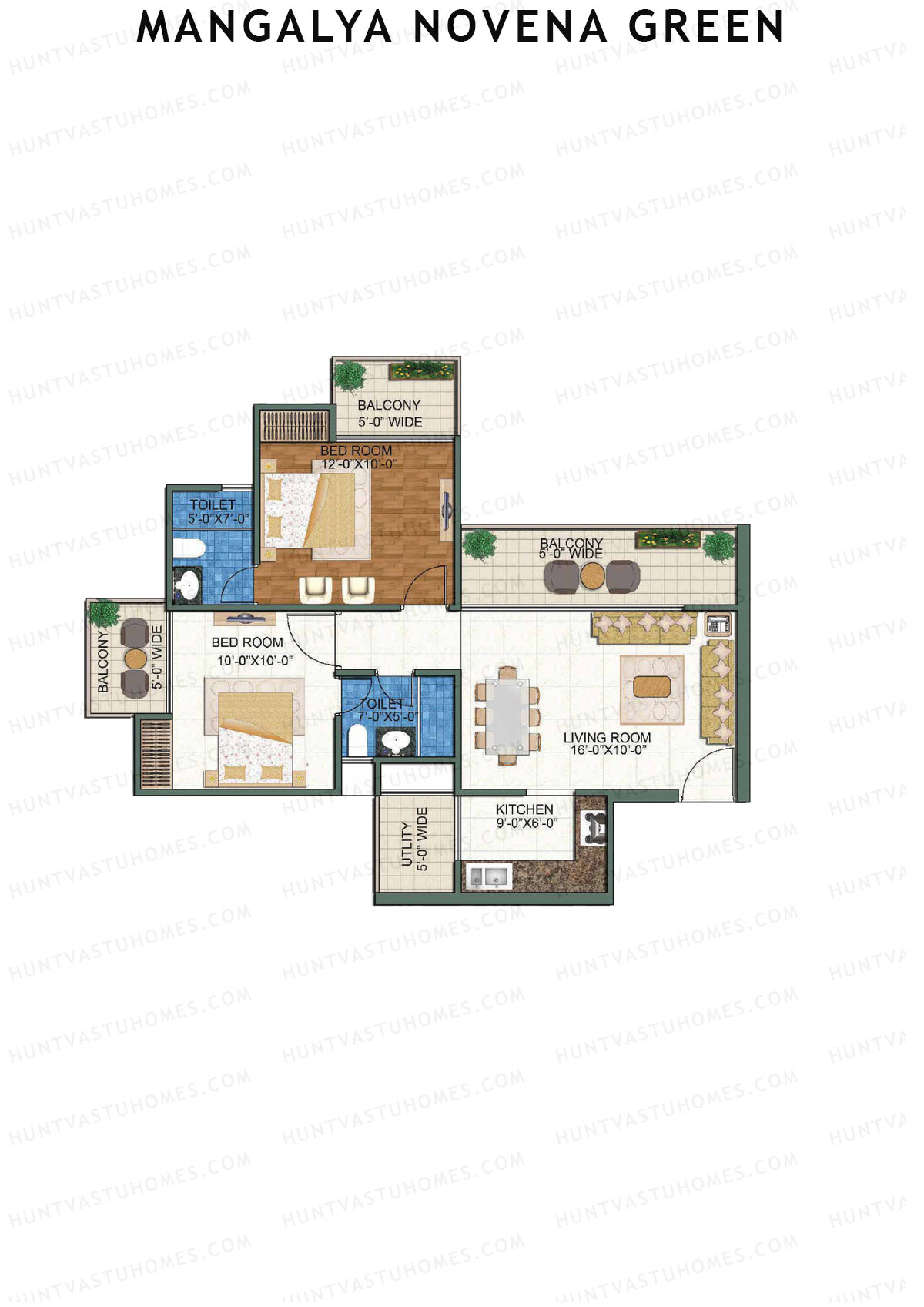 Mangalya Novena Green Tower 1 Unit 5 Floor Plan