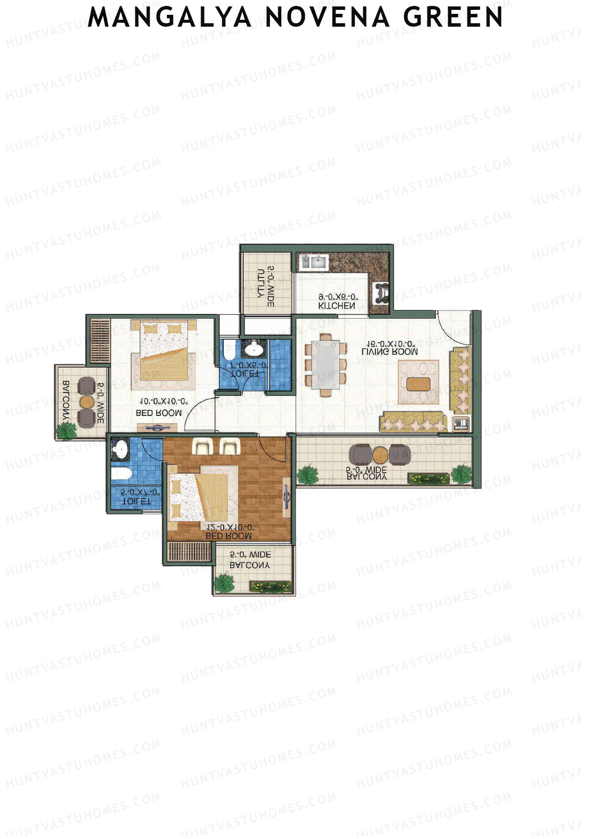 Mangalya Novena Green Tower 1 Unit 6 Floor Plan