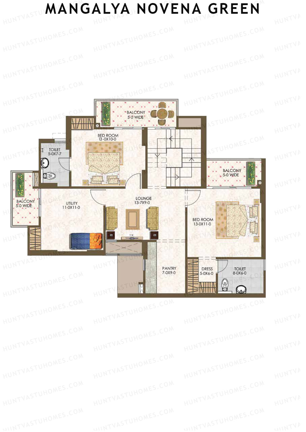 Mangalya Novena Green Tower 2 Unit 2 (Duplex ) Floor Plan