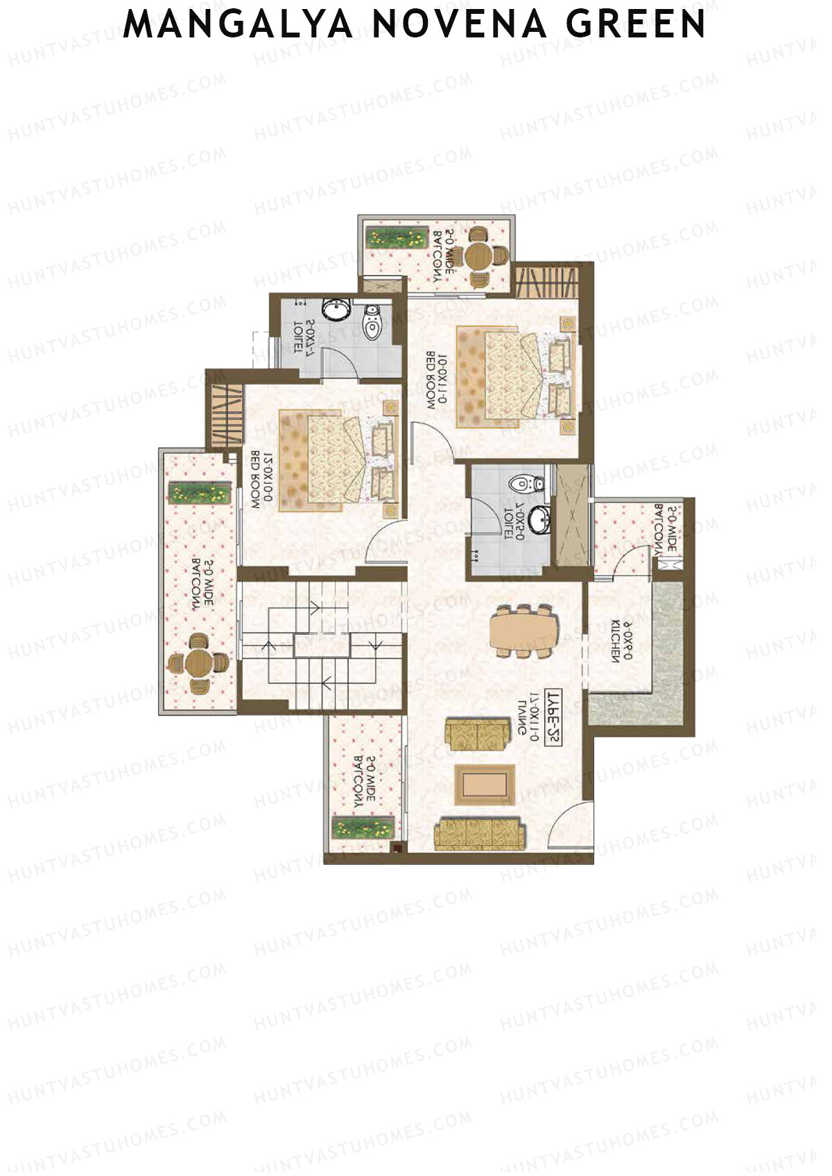 Mangalya Novena Green Tower 2 Unit 3 (Duplex ) Floor Plan