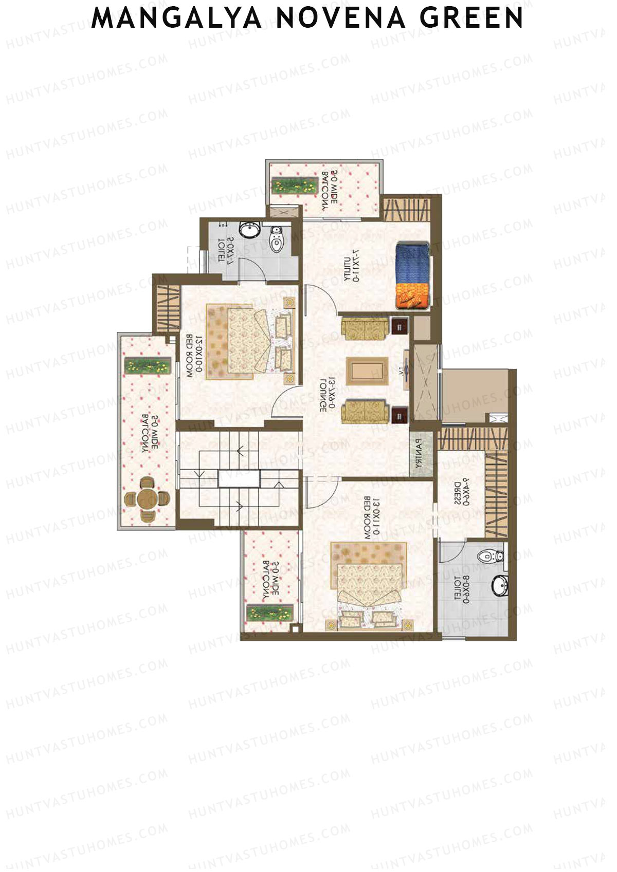 Mangalya Novena Green Tower 2 Unit 3 (Duplex ) Floor Plan