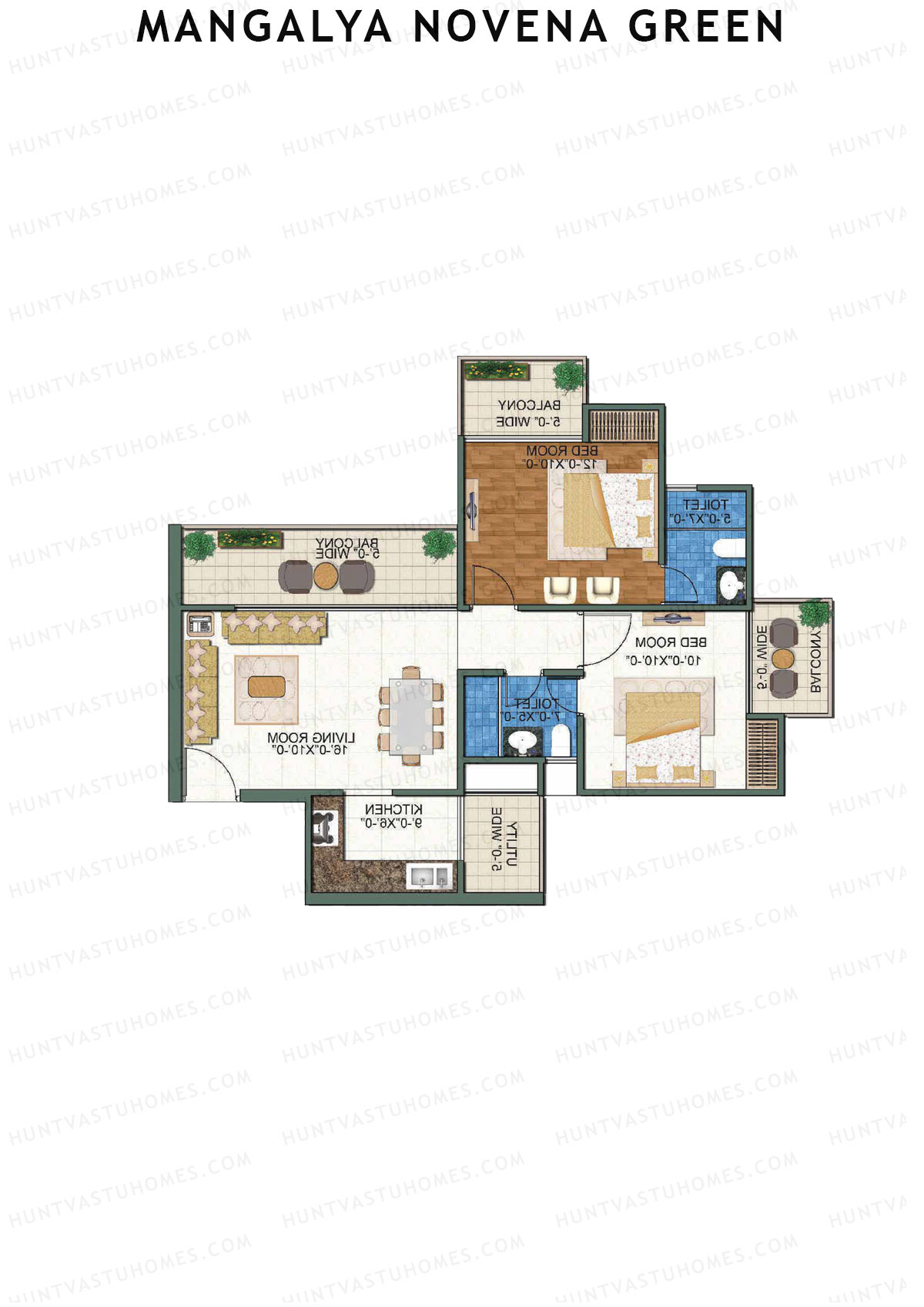 Mangalya Novena Green Tower 2 Unit 5 Floor Plan