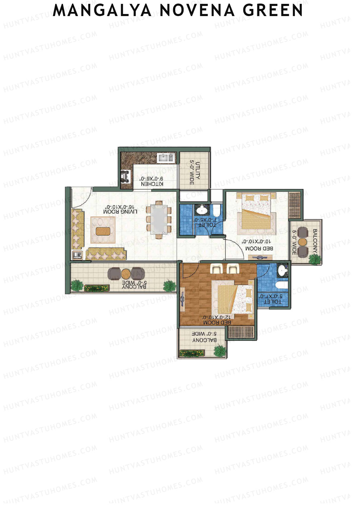 Mangalya Novena Green Tower 2 Unit 6 Floor Plan