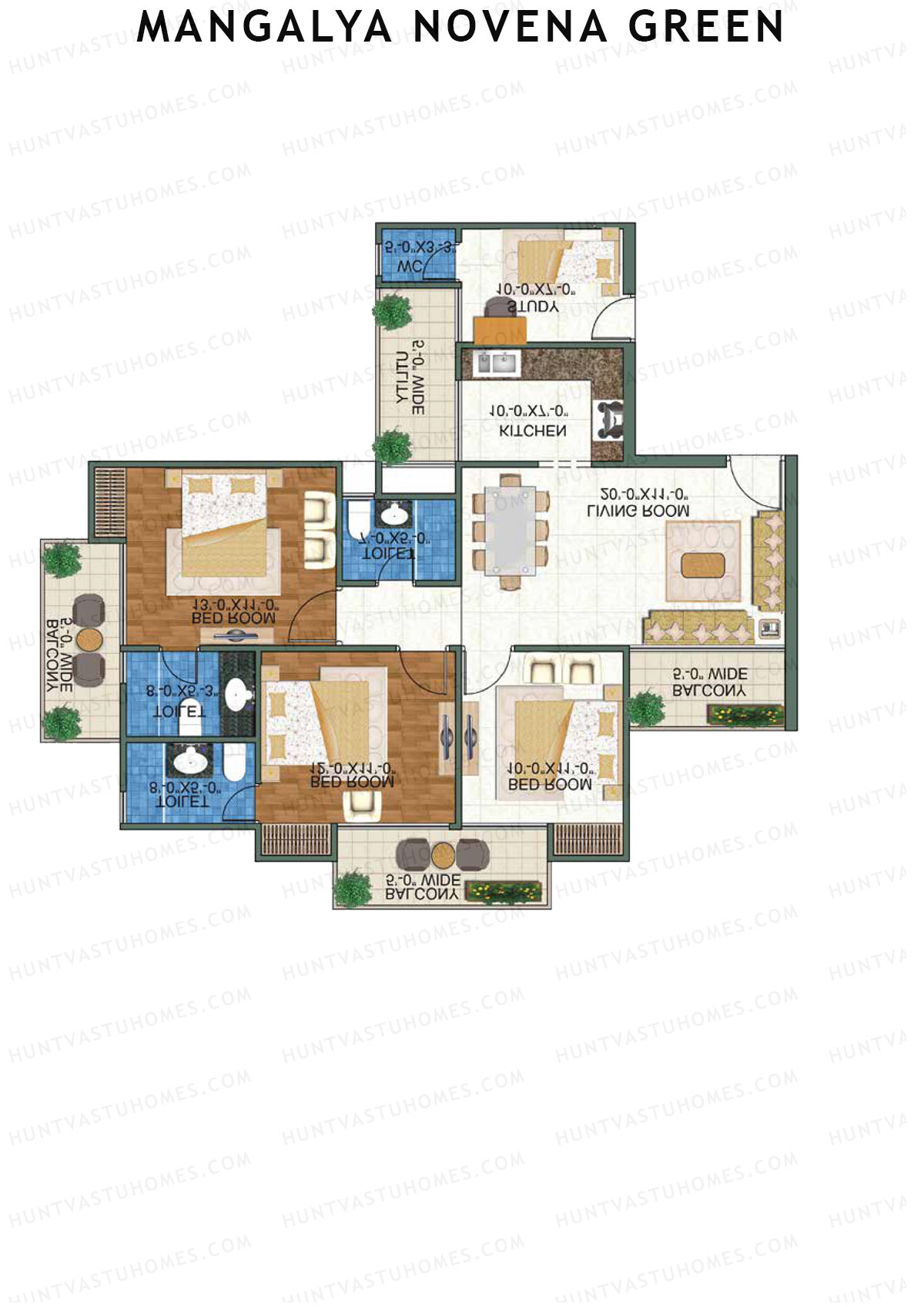 Mangalya Novena Green Tower 3 Unit 1 Floor Plan