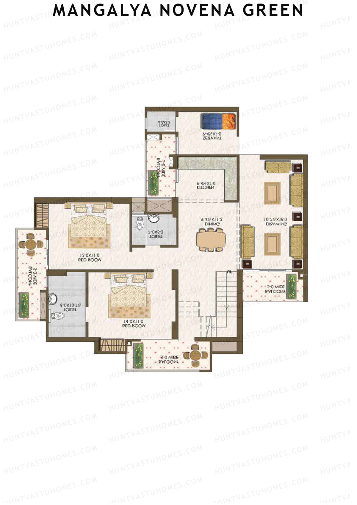 Mangalya Novena Green Tower 3 Unit 1 (Duplex ) Floor Plan