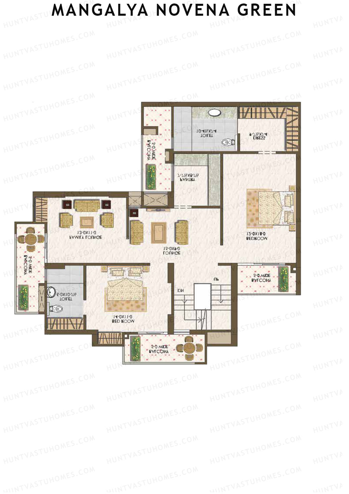 Mangalya Novena Green Tower 3 Unit 1 (Duplex ) Floor Plan