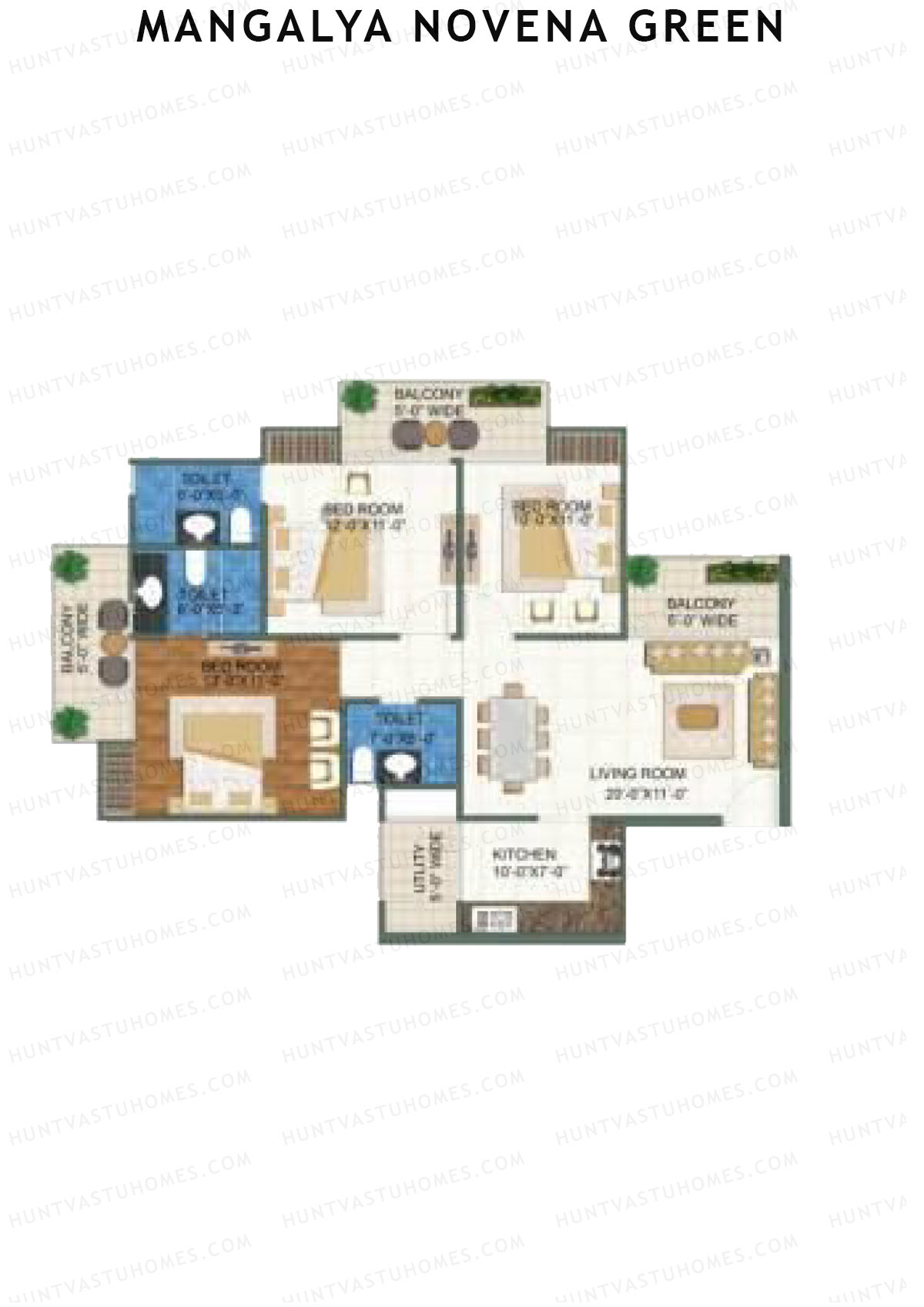 Mangalya Novena Green Tower 3 Unit 2 Floor Plan