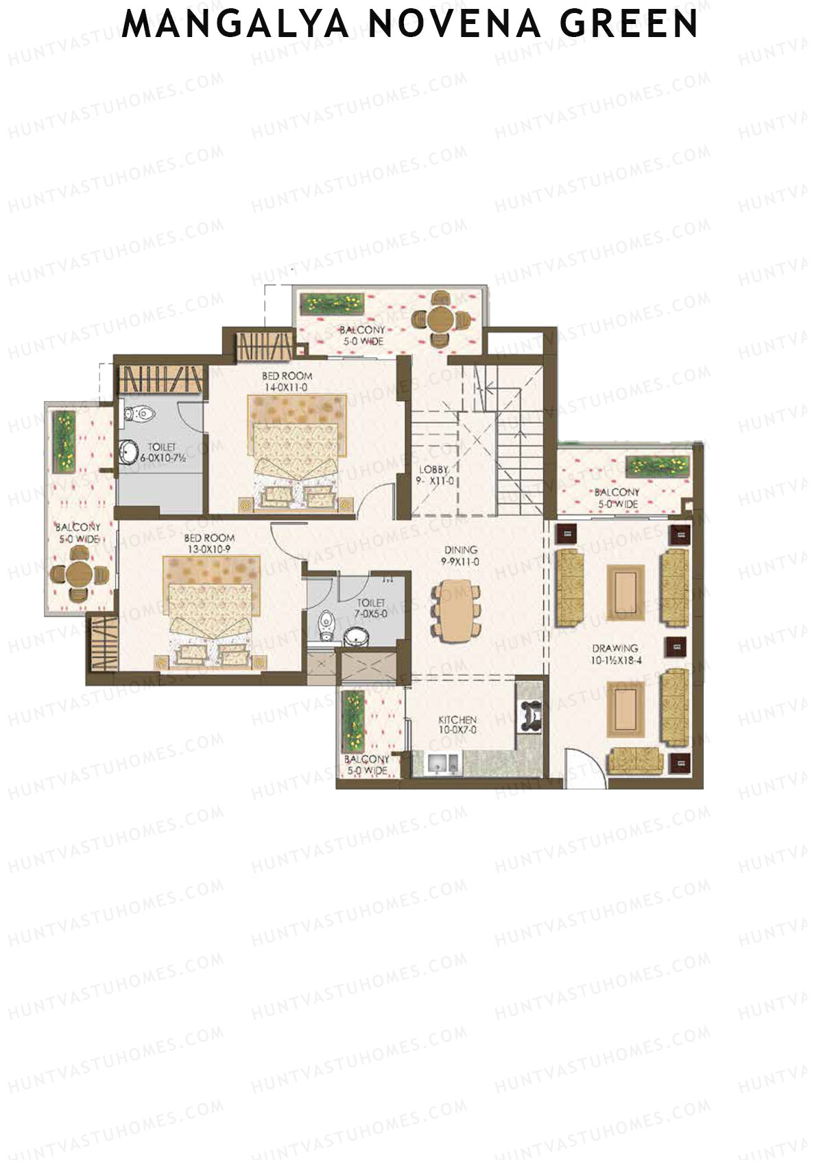 Mangalya Novena Green Tower 3 Unit 2 (Duplex ) Floor Plan