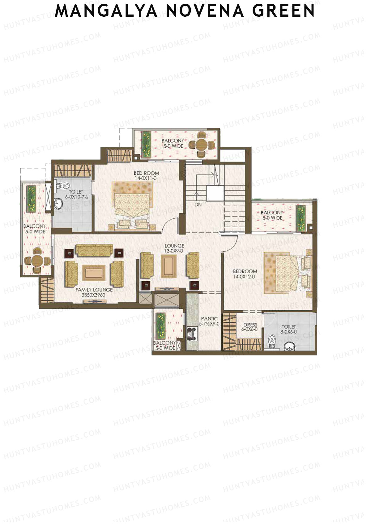 Mangalya Novena Green Tower 3 Unit 2 (Duplex ) Floor Plan