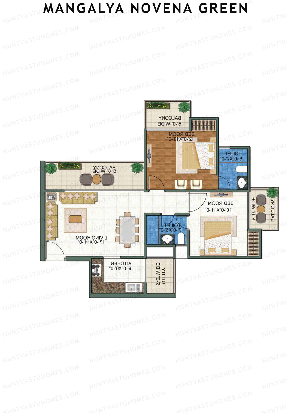 Mangalya Novena Green Tower 3 Unit 5 Floor Plan